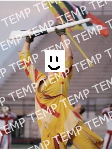 Action shot of a snare drummer